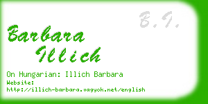 barbara illich business card